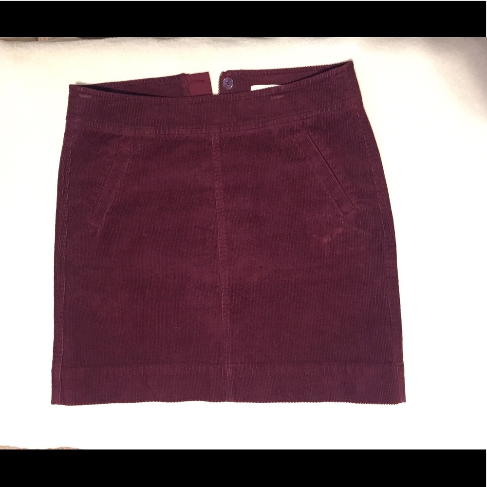 Burgundy Corduroy Skirt from The Loft